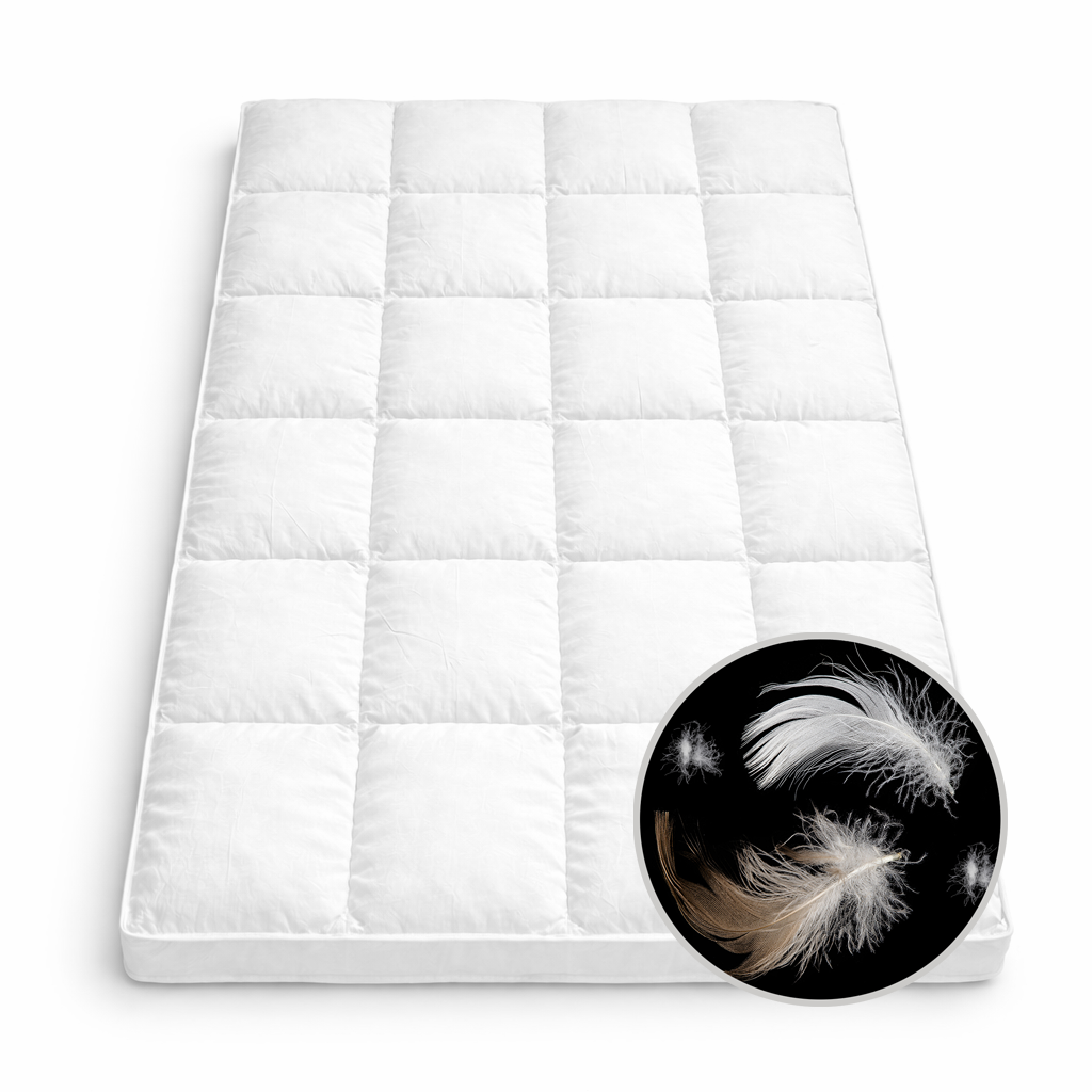 topper na materac z pierza