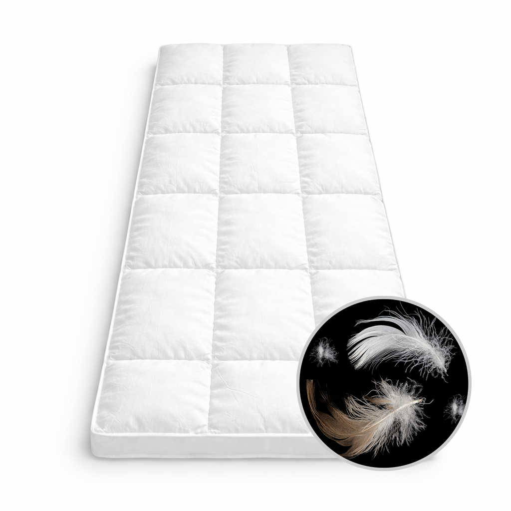 topper na materac z pierza