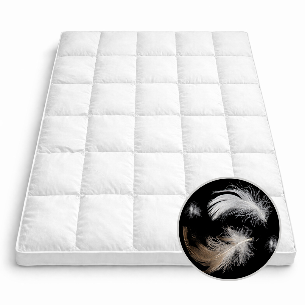 topper na materac z pierza